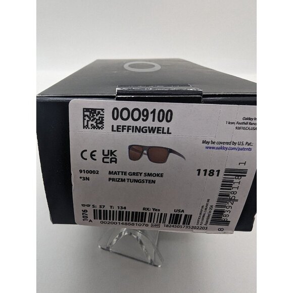 NEW Oakley LEFFINGWELL Matte Grey Smoke PRIZM Tungsten Lens Sunglass 9100-02 - Picture 7 of 7